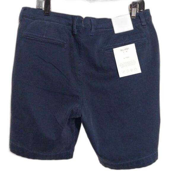NWT DL1961 Men's Designer Light Flat Front Jake Chino Shorts Deep Blue Size 35 - Picture 7 of 15